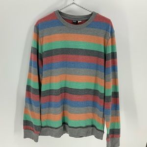 BDG cotton unisex multicolored striped sweatshirt